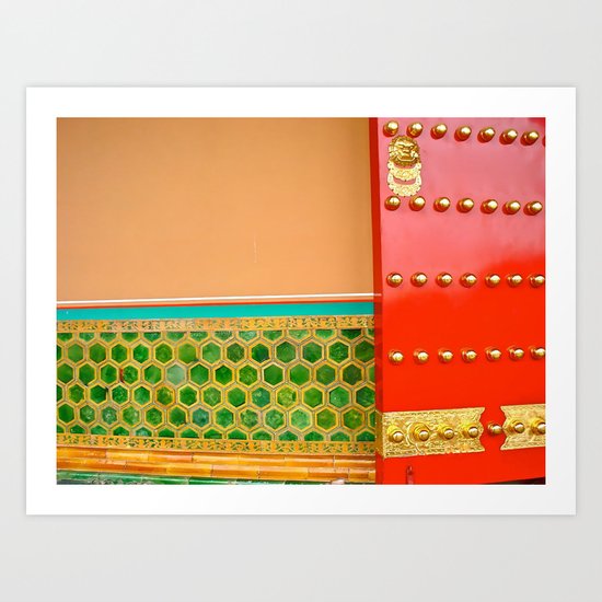 Red Door in the Forbidden City Art Print