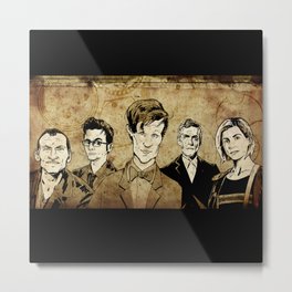 Doctor Who - Nine, Ten, Eleven, Twelve, and Thirteen Metal Print | Movies & TV, Sci-Fi, Graphicdesign, Mixed Media, Space 