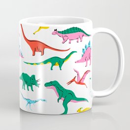 Colorful retro dinosaur toy cartoon pattern art Mug