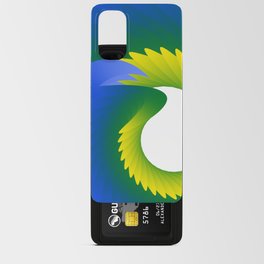 Blue and Yellow gradient abstract swirl Android Card Case