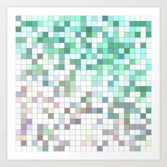 Light bathroom mosaic Art Print