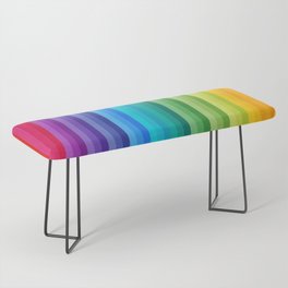 RAINBOW Stripes Pattern Rainbow Pride Bench
