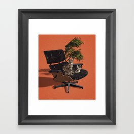 Cats on Chairs Deluxe Collection - Savannahs Framed Art Print