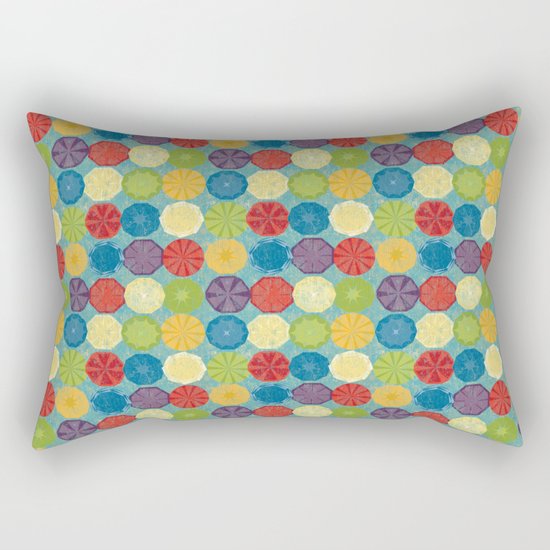 round and colour 6 Rectangular Pillow