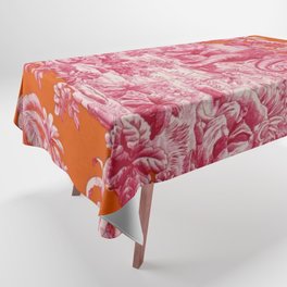 Toile de Jouy - pink and orange Tablecloth