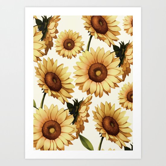 SUNFLOWERS 3 Art Print