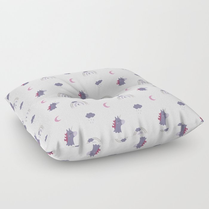 Magical Unicorn Rainbow pattern print Floor Pillow