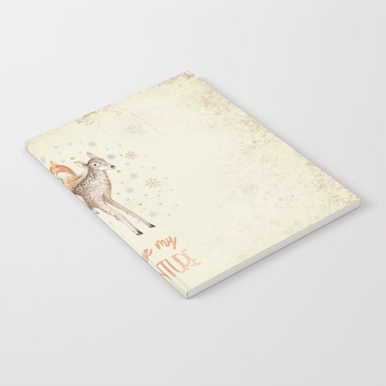 You are my adventure- fox and deer in winter- merry christmas Notebook