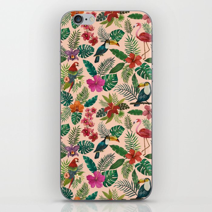 Tropical Bird Pattern iPhone Skin