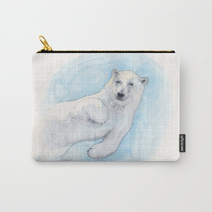 Polar bear underwater Carry-All Pouch