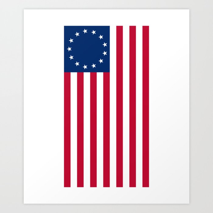 Vertical Betsy Ross Flag Print Art Print By Noveltymerch Society6