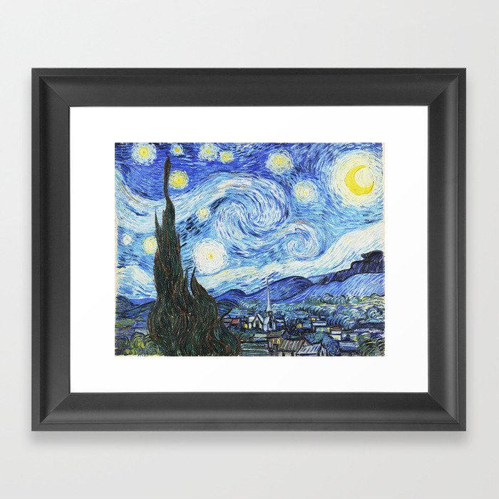 The Starry Night (Vincent Vangogh) Framed Art Print