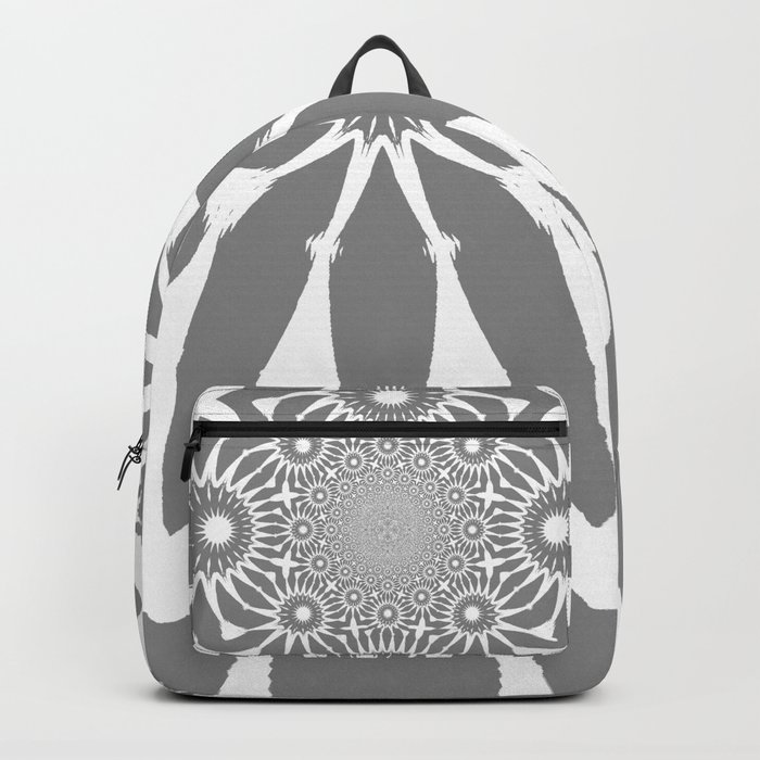 The Modern Flower Gray Backpack