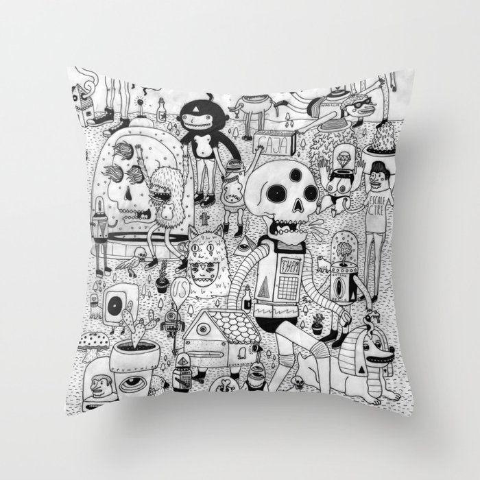 US AND THEM  Throw Pillow