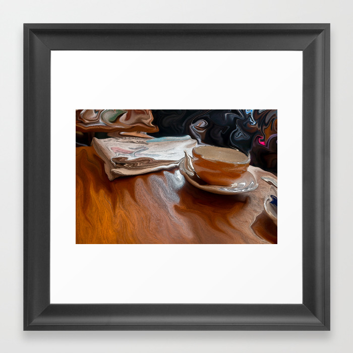 Coffee Shop Newspaper Framed Art Print By Dlmjolsness Society6