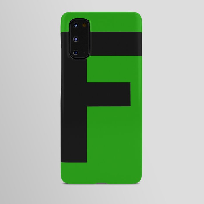 Letter F (Black & Green) Android Case