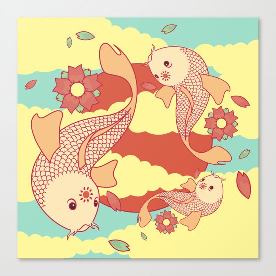 go with the flow Canvas Print