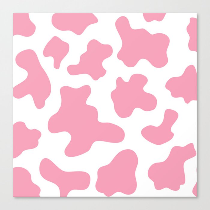Pink cow pattern Canvas Print