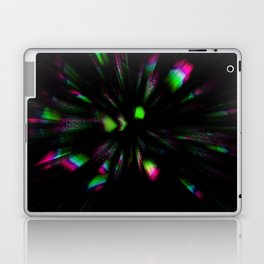 Glitch green and pink lines Laptop Skin