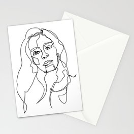 LINE ART FEMALE PORTRAITS II-I-I Stationery Card