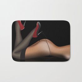 Wow Body Factor Bath Mat | Silk, Shoes, Stockings, Digital, Pinup, Sexybody, Beautiful, Female, Femalebody, Fetish 