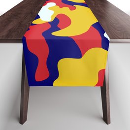 Camouflage Pattern 4 colours(Navy,Red,Yellow) Table Runner