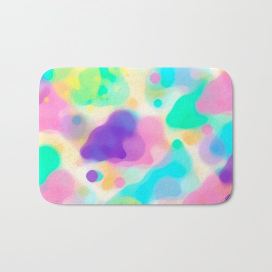 Watercolor splashes abstract Bath Mat