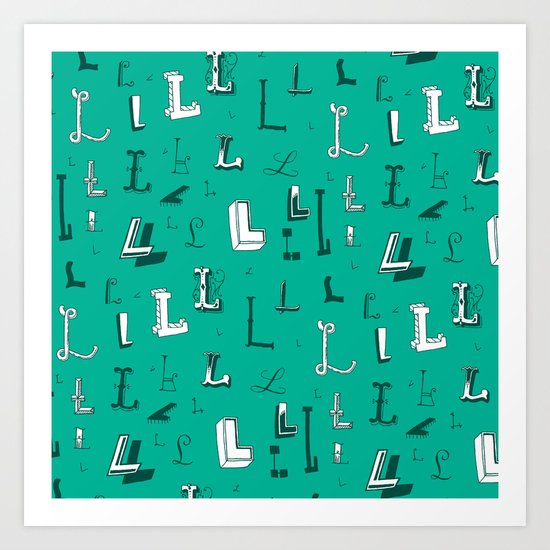 Letter Patterns, Part L Art Print