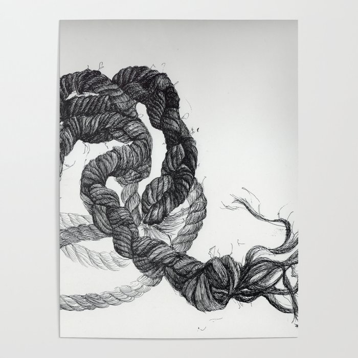 Rope Pen and Ink Drawing Poster