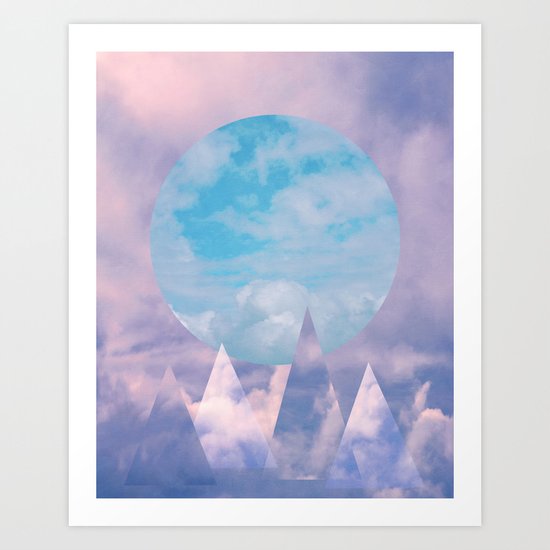 Clouds and Mountains Art Print