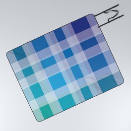 Green, Blue, Purple Plaid Picnic Blanket