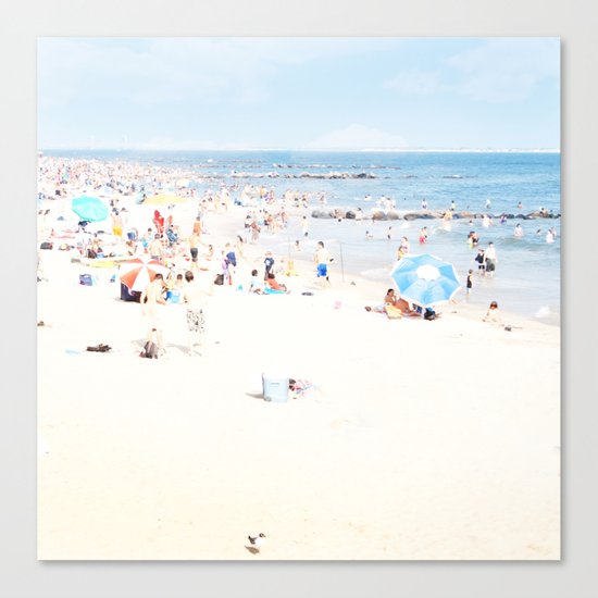 Blue Beach Brooklyn Canvas Print