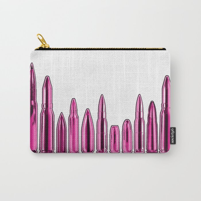 Pink Bullets Modern Art Carry-All Pouch