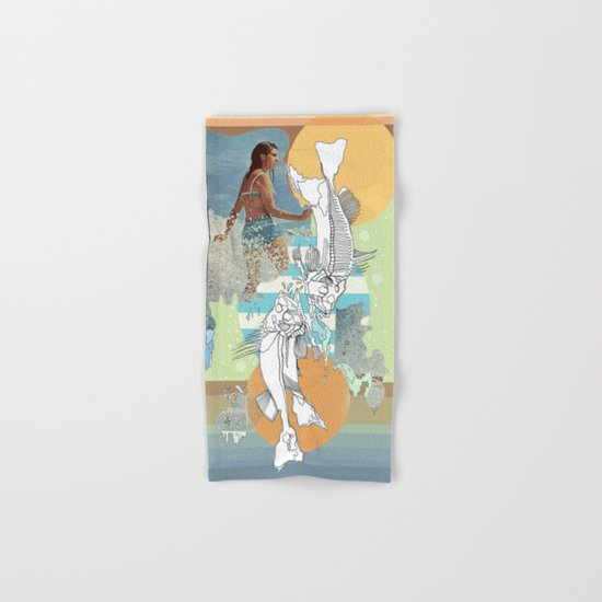 skeleton surf Hand & Bath Towel