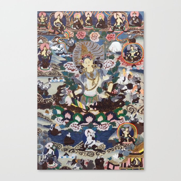 Avalokitesvara Buddhist Thangka  Canvas Print