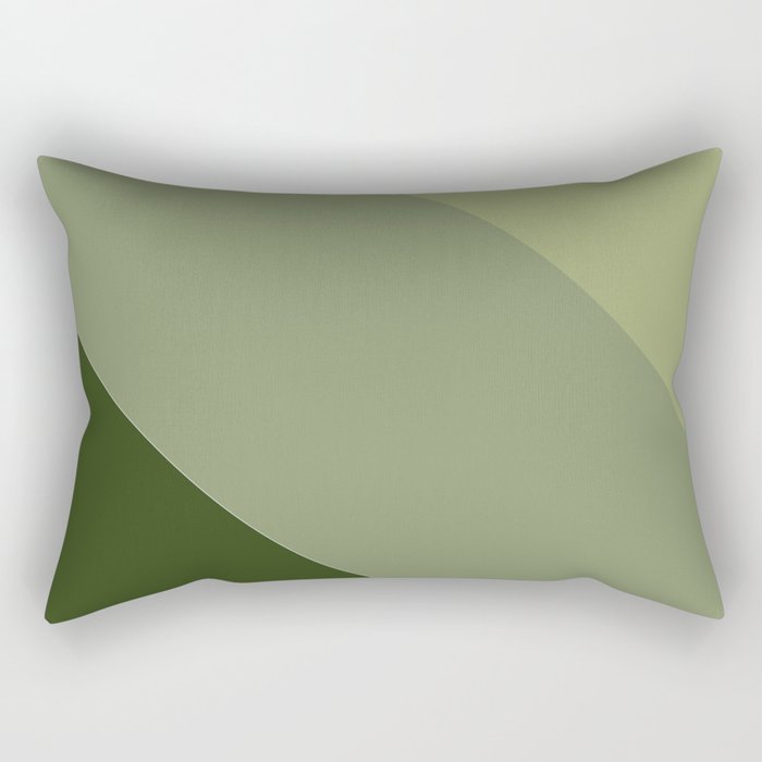 Pine Moss Sage Diagonal  Rectangular Pillow