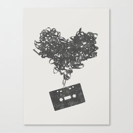 Cassette Heart Canvas Print