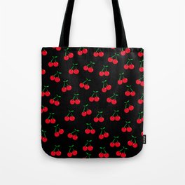 Cherries 2 (on black) Tote Bag