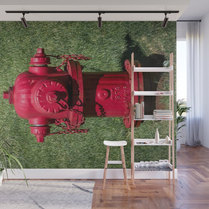 Red East Jordan Iron Works Fire Hydrant Wall Mural