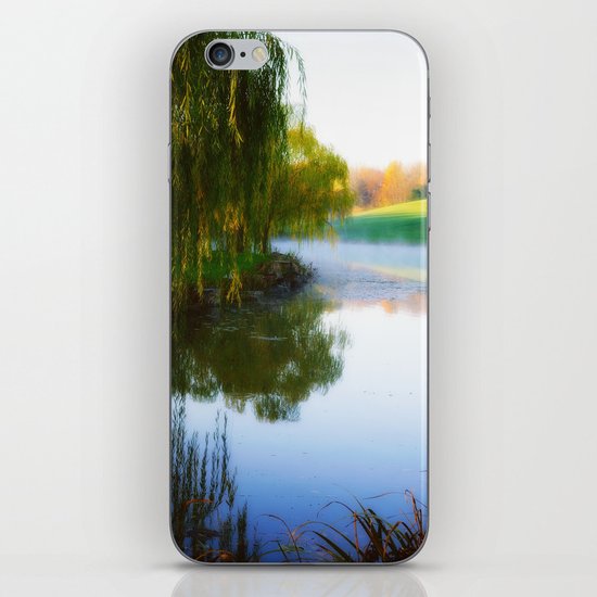 Morning mist on Schnormeier pond iPhone & iPod Skin
