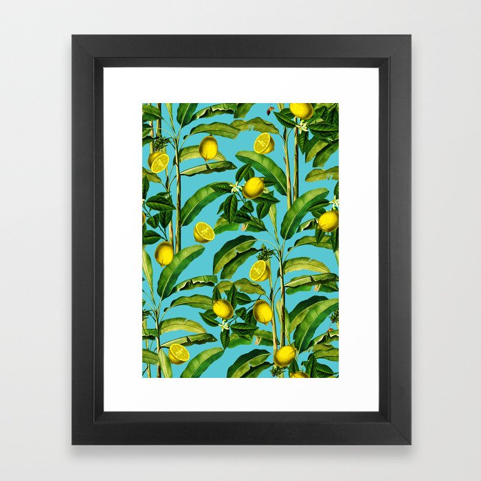 Lemon and Leaf II Framed Art Print