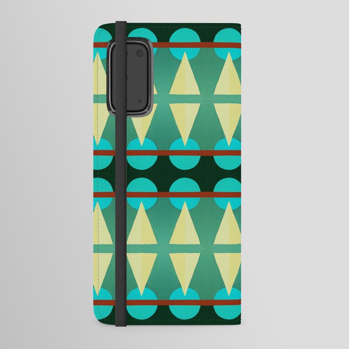 Triangle Moon P Green Android Wallet Case