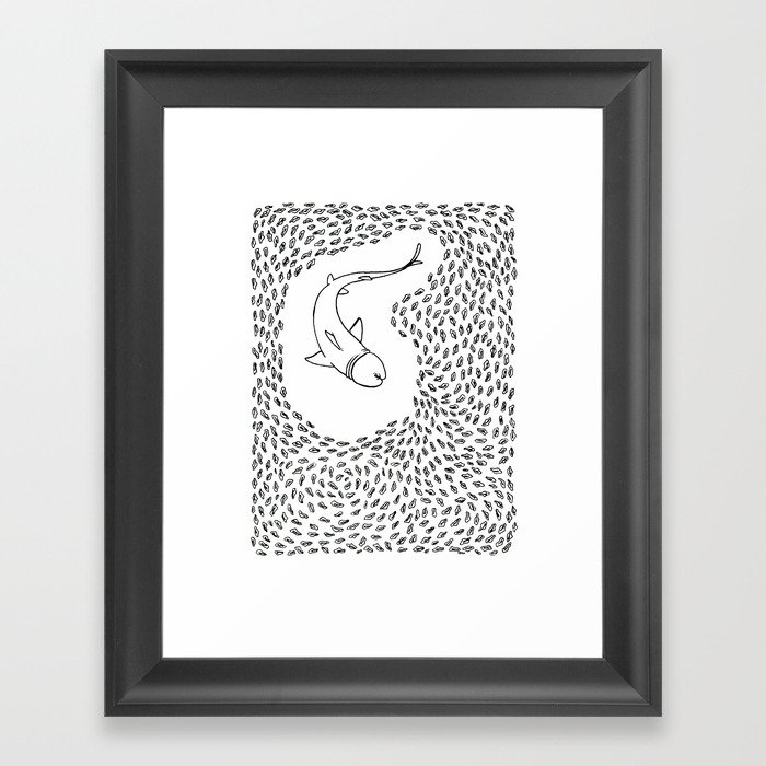 Shark Design Framed Art Print