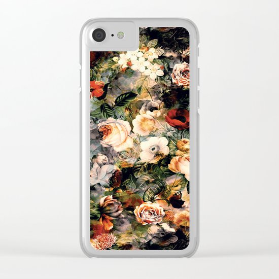 Floral Pattern RPE120 Clear iPhone Case