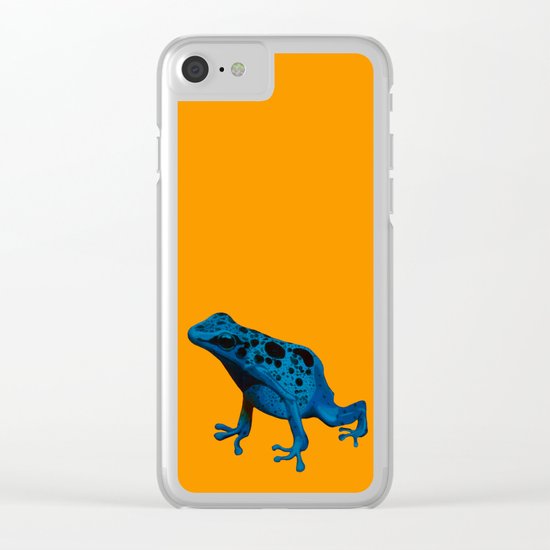 Blue Frog Clear iPhone Case