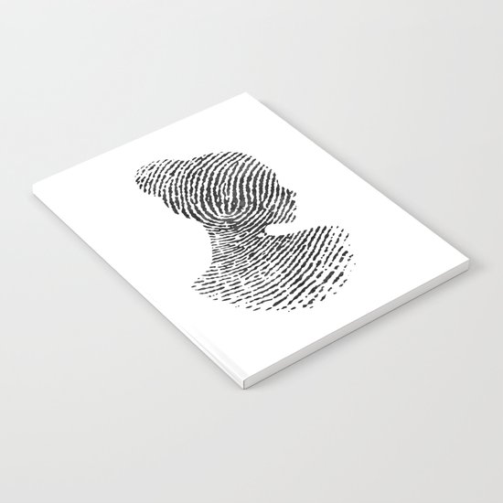 Fingerprint Silhouette Portrait No.1 Notebook