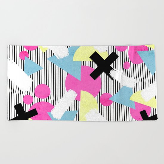 80's Theme Beach Towel