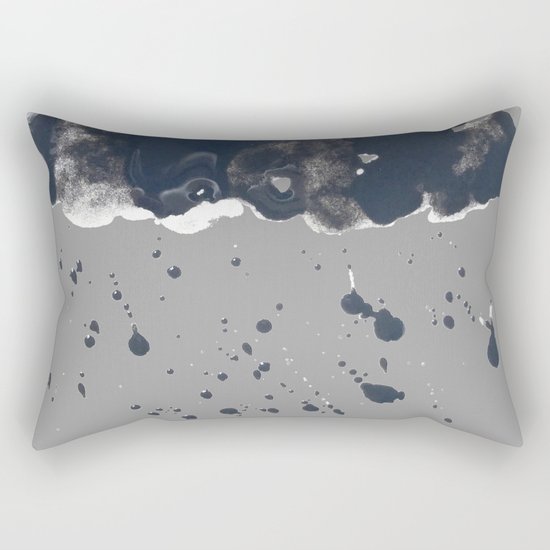 Inky Oil Cloud of Radiation Rectangular Pillow