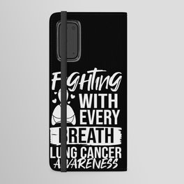 Lung Cancer Ribbon White Awareness Survivor Android Wallet Case
