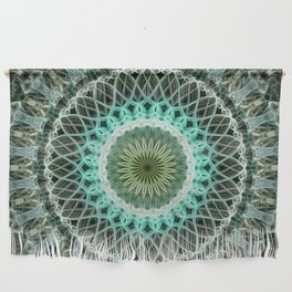 Pretty glowing green mandala Wall Hanging